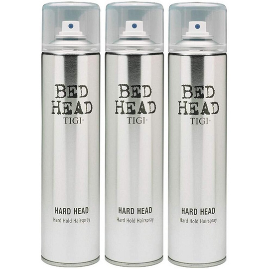 TIGI BED HEAD HARD HEAD HAIR SPRAY 385ML X 3 - EXTRA FIRM HOLD HAIRSPRAY + TRACK