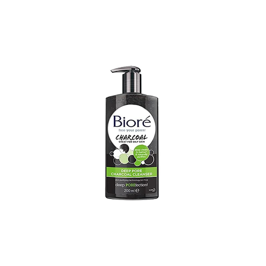 Biore Deep Pore Charcoal Cleanser, 200 ml