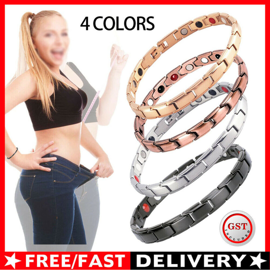 (Black) Lymph Drainage Magnetic Bracelet Therapeutic Slimming Bracelet Promotes Blood