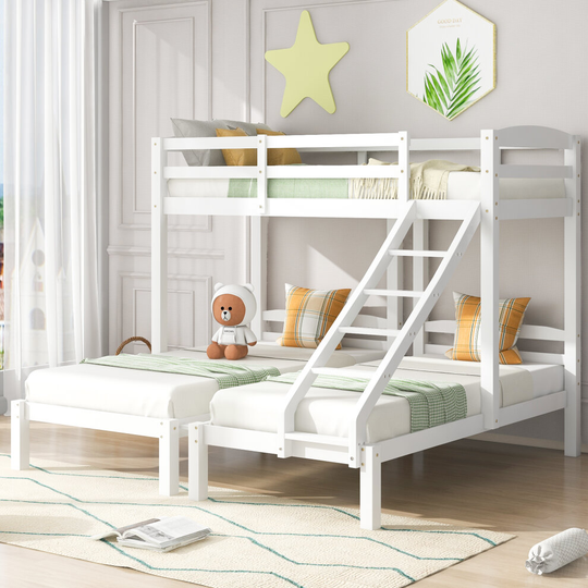 Bunk Bed Triple Sleeper with Side Ladder