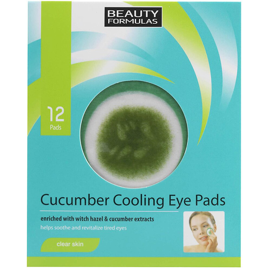 Beauty Formulas Clear Skin Cucumber Cooling Eye Pads 12'S