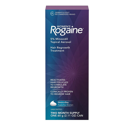 Women's Rogaine 5% Minoxidil Foam for Hair Thinning and Loss, Topical Treatment for Women's Hair Regrowth, 2-Month Supply