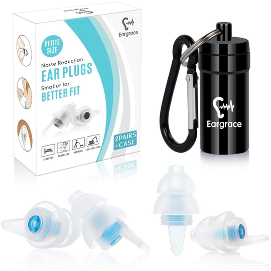 Ear Plugs for Sleeping, Eargrace 2 Pair Soft Noise Reduction Earplugs for Small Ear Canals, Hearing Protection Earplugs for Sleeping, Snorin