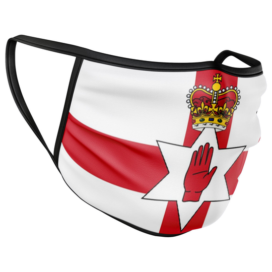 (Northern Ireland, L) Country Face Cover Mask Reusable Washable Covering
