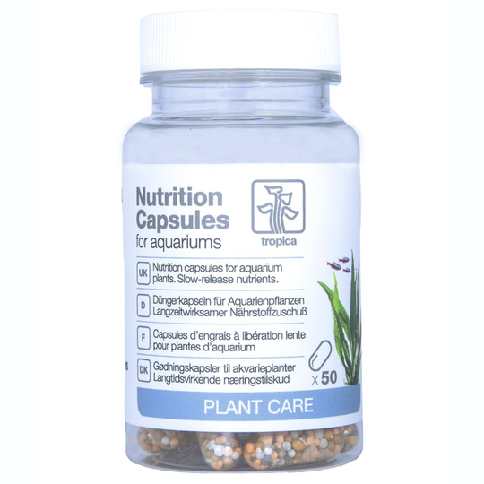 Tropica Nutrition Capsules, Slow Release Nutrients Over 1-2 Months - Pack of 50