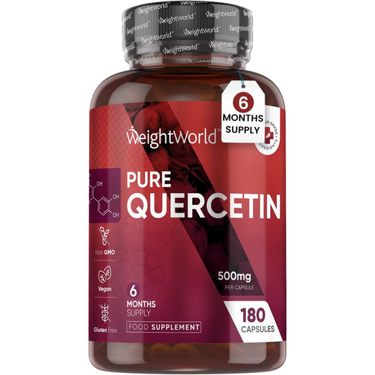 Pure Quercetin 500mg High Strength 180 Vegan Quercetin Powder Capsules