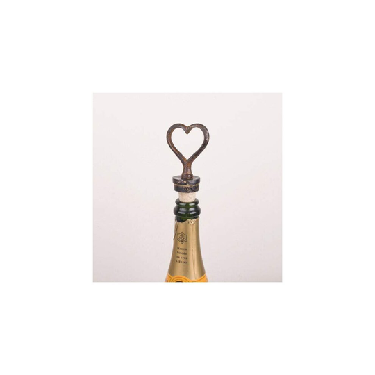 intage Chic Cast Iron Love Heart Shaped Bottle Stopper Rustic Shabby