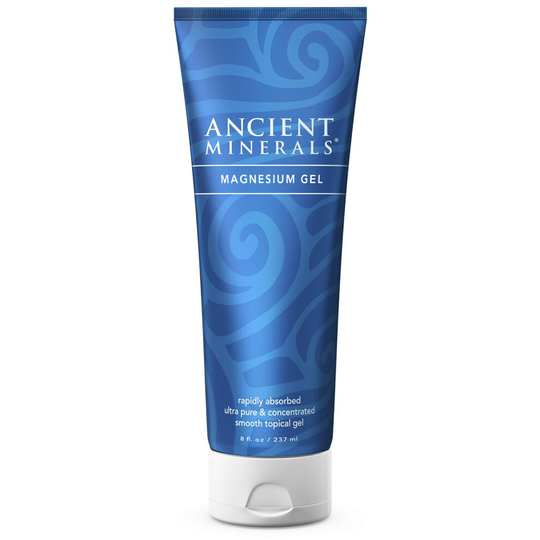 Ancient Minerals Magnesium Gel - 8oz Tube - Pure Genuine Zechstein Magnesium Chloride - Best for Massage, Topical Skin Dermal Absorption