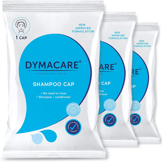 (Set of 3) DYMACARE No Rinse Free Shower Cap