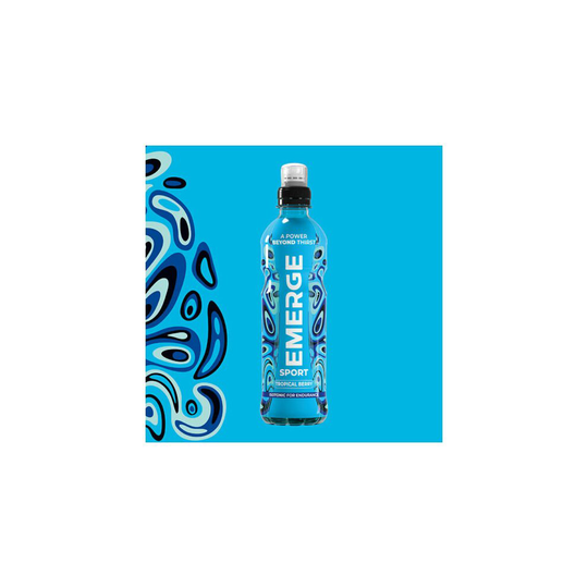 (12x500ml, Tropical Berry) Emerge Isotonic Sport Energy Drinks with Vitamin B