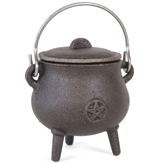 Something Different 7.5cm Cast Iron Cauldron With Pentagram