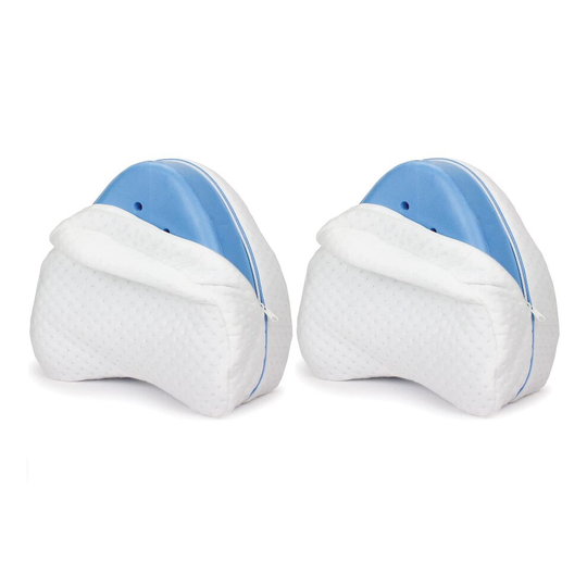 2 x Memory Foam Leg Knee Pillow Cushion Sleeping Orthopaedic Hip Back Pain