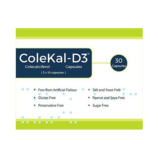 COLEKAL-D3 Vitamin D3 3200IU Capsules 30
