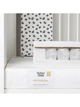 Mother&Baby Pure Gold Anti-Allergy Coir Pocket Sprung Cot Mattress, White