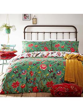Furn Pomelo Reversible Duvet Cover Set - Green