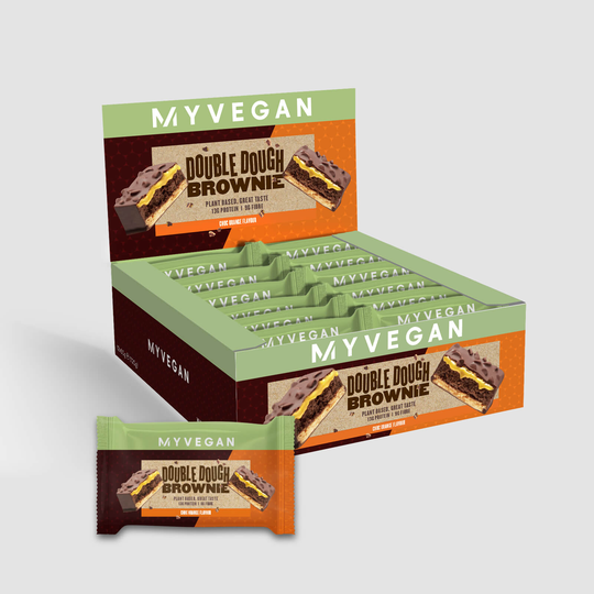 Vegan Double Dough Brownie - 12 x 60g - Chocolate Orange