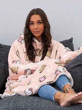 Hello Kitty Pusheen Wearable Fleece Hoodie Large - Multi