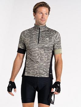 Dare 2b Mens Stay The Course III Short Sleeve Cycling Jersey, Green, Size Xs, Men