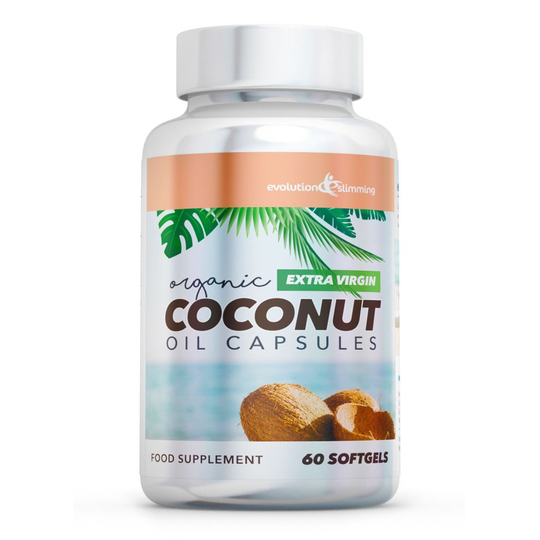 Extra Virgin Organic Coconut Oil Capsules 1,000mg - 60 Capsules - Evolution Slimming