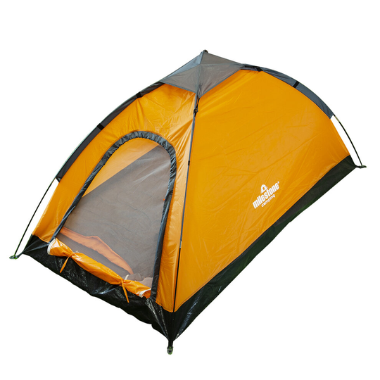 Milestone 18839 Pop Up Dome Tent / Sleeps 2 People / Portable Carry Bag Included / Double Zipper Door & Mesh Window