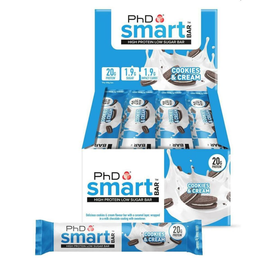 PhD Nutrition Smart Bar, Cookies and Cream, 12 x 64g