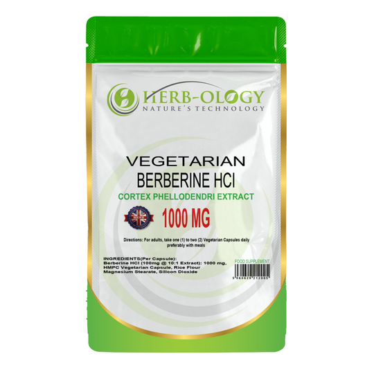 (180 Vegan Capsules) Berberine 1000mg Vegetarian Capsules