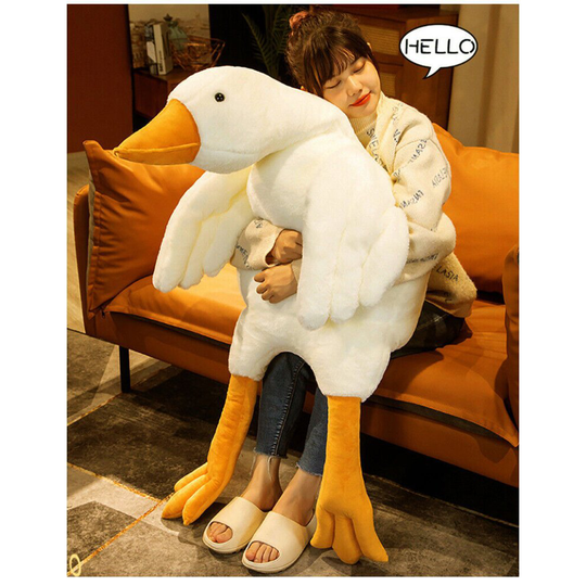 (190 cm) New Big White Goose Kids Sleeping Pillow Plush