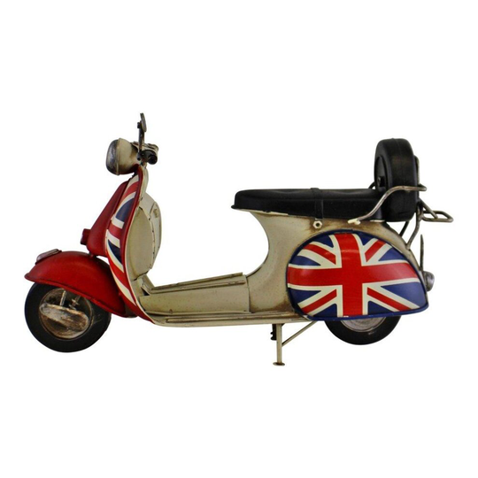 Vintage Style Mod Union Jack Scooter Ornament
