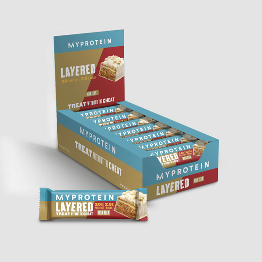 Layered Protein Bar - 12 x 60g - Milk Tea