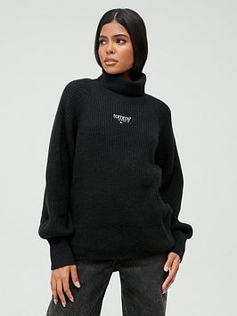 Tommy Jeans Relaxed Lofty Turtle Sweater - Black