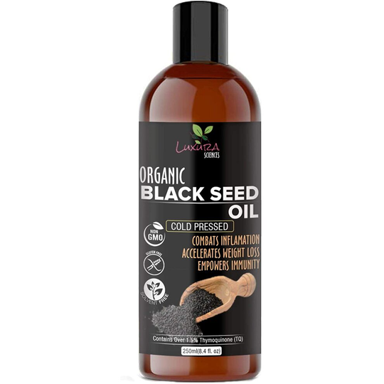 Luxura Sciences Natural Cold Pressed Kalonji Black Seed Hair Oil for Hair Growth (250ml)