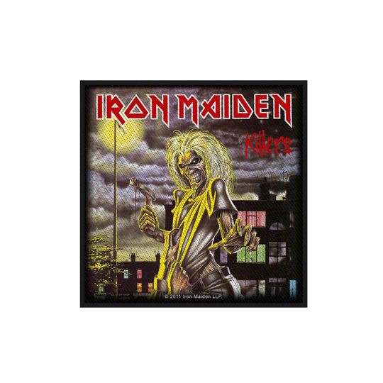 Iron Maiden Patch Killers Album Cover Band Logo Official New Black (10cm x 10cm)