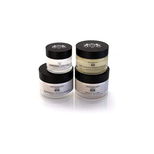 HighBorn London Four Phase Day & Night Collection - Anti Aging Skincare Set for Women w/Beauty Serum, Eye Gel, Imperial Moisturiser & Night Elixir