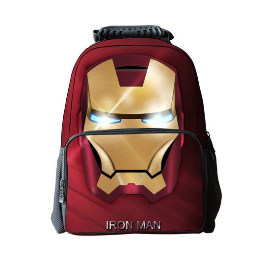 (Iron Man) Monsters University Maori Monster Iron Man Cute Plush School Bag Reduced Burden and Comfortable Cartoon Student Backpack