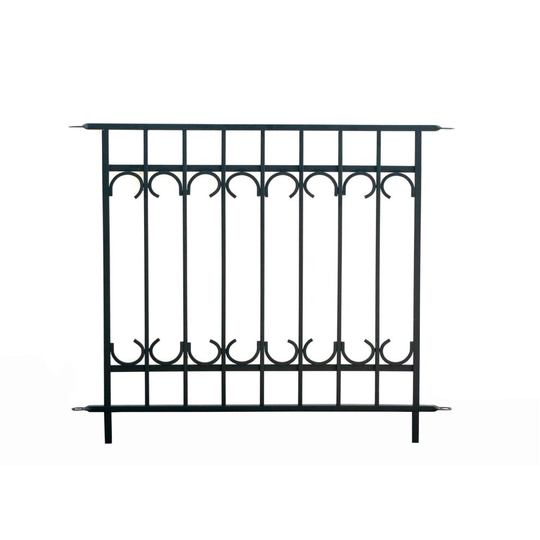 Panacea Park Lane Fence Section Black stylish