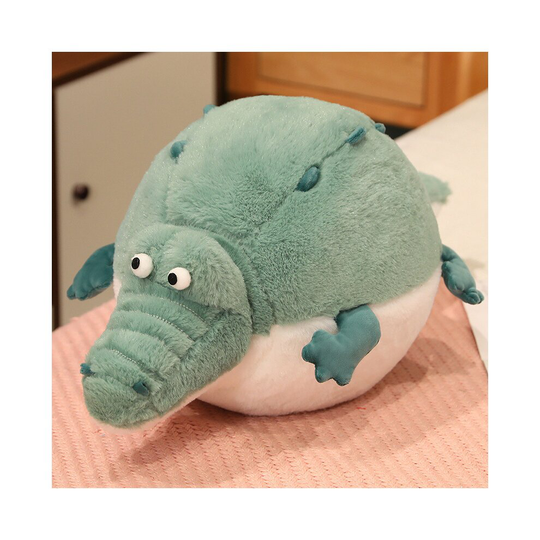(Crocodile, 40cm/15.7 in) Crocodile Plush Puffer Toy Sleep Pillow Stuffed Animal Doll Sofa Decoration Pad