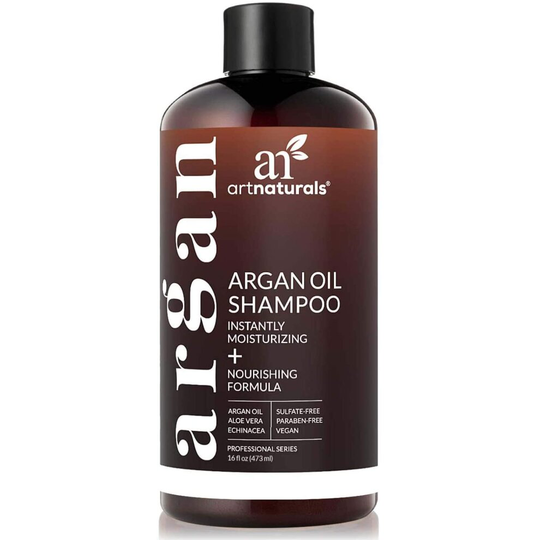 ArtNaturals Organic Moroccan Argan-Oil Shampoo - (16 Fl Oz / 473 ml) - Moisturizing, Volumizing Sulfate Free Shampoo for Women, Men - Used for Colored