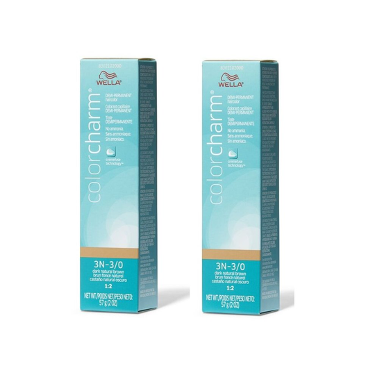 (3N - pack of 2) Wella Color Charm 3N Dark Natural Brown Demi-Permanent Haircolor