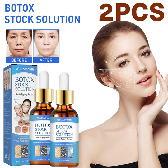(2 Pcs) Botox Wrinkle Remover Instant Anti-Aging Face Serum Retinol Skin Tightening 30ml