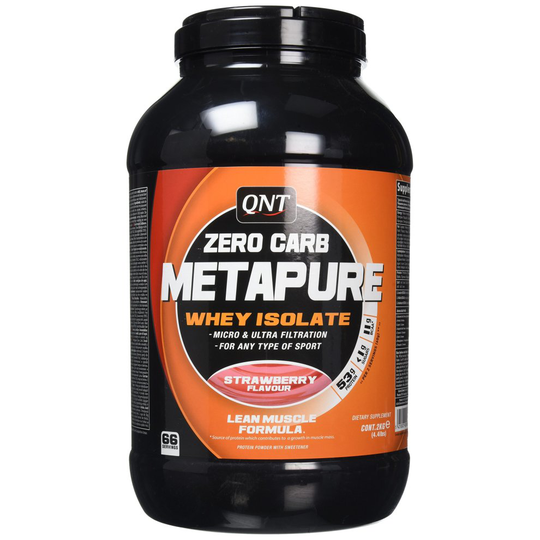 QNT 2000 g Strawberry Metapure Zero Carb Lean Muscle Growth Shake Powder