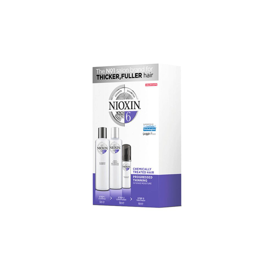 Nioxin System 6- 3 Part Kit for Chemically Treated Hair with Progressed Thinning