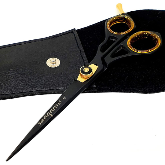 Saaqaans SQR-01 Professional Hairdressing Scissor - Perfect for Hair Salon/Barber/Hairdresser and Home use to Trim your Beard/Moustache & Haircut - Co