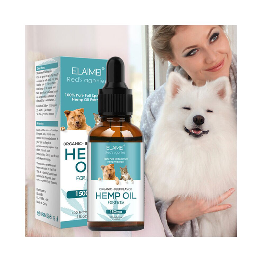Dog Calming Oil, Helps Pets with Anxiety Pain Stress Sleep Arthritis Seizures Relief, Natural Dog Cat Calm Oil Hip & Joint Support