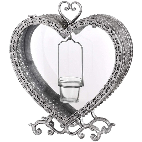 Hill Interiors Free Standing Heart Tealight Lantern
