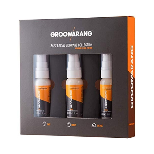 Mens Moisturiser 24/7 Mens Skincare Gift Set Day Night & Detox Cream