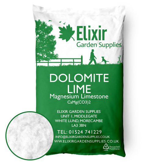(Bag, 1kg) Elixir Gardens Dolomite Lime Magnesium Limestone | Supplied in a Bag or Re-sealable Tub |500g - 25kg