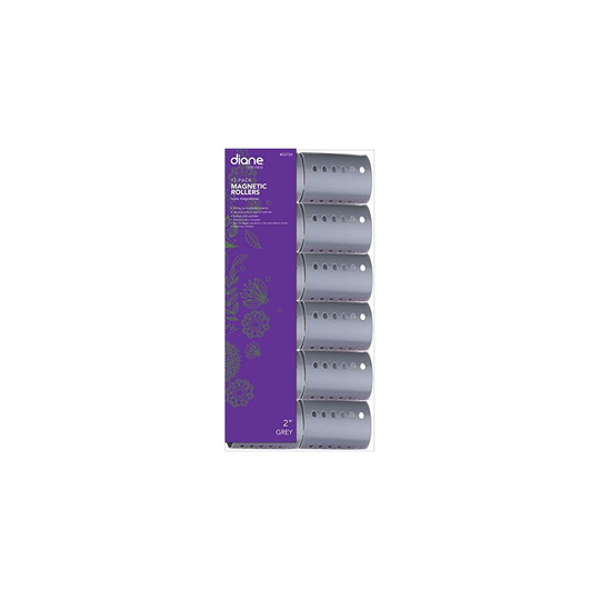 Diane Magnetic Hair Roller grey 2 Inch Strong material unbreakable material curls perm holds hair in place perfect for any hair style sanitary washabl