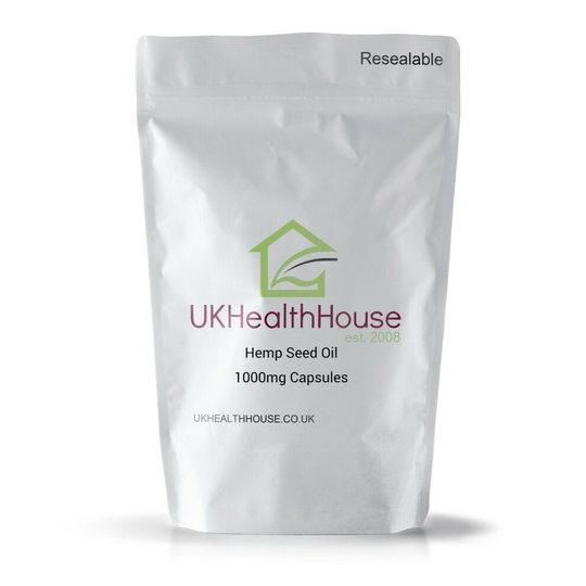 (Pure Hemp Seed Oil Capsules 1000mg x 120 - Omega 3 & 6 - GLA) Pure Hemp Seed Oil Capsules 1000mg