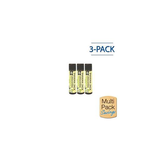 Panama Jack Vanilla Lip Balm - SPF 45 Broad Spectrum UVA-UVB Sunscreen Protection Prevents & Soothes Dry Chapped Lips (Vanilla - Pack of 3)