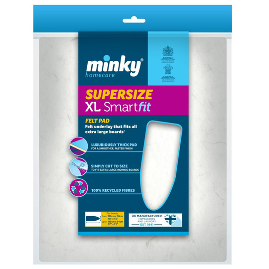 Minky Supersize Smartfit Felt Pad, fits all boards up to 145 x 54cm, White